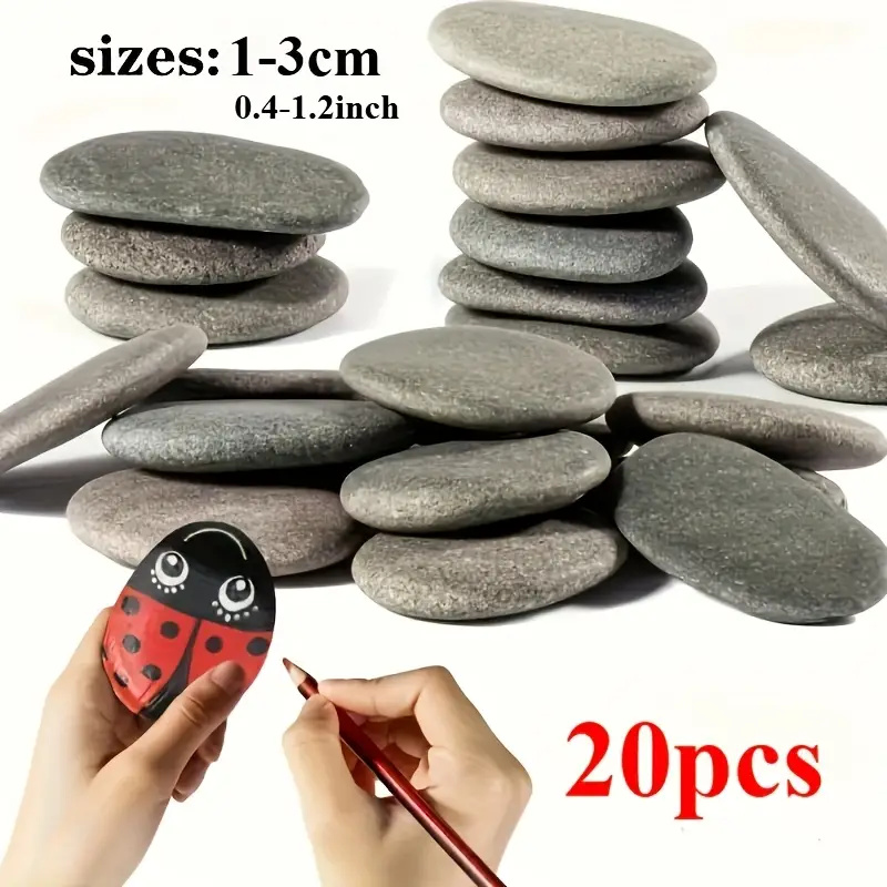 Fish Tank Gravel - 20 sztuk naturalne skały rzeczne gładkie